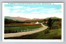 Green Mts VT-Vermont, Crest of Mt Mansfield, Antique Vintage Souvenir Postcard picture