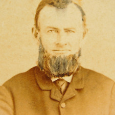 Antique Photo CDV Gentleman with Beard, Leuke Vose, by Owen, Newton NJ c.1800s picture