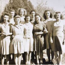 Women Ladies Group Kozak family Photograph Vintage Old Photo Dresses 1940s picture