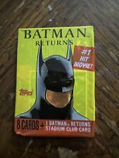 1991 Topps Batman Returns Movie Trading Cards Pack NEW Factory Sealed 8 Cards +1 picture