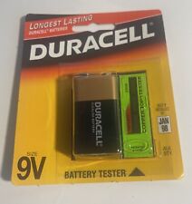 Vintage July 1990’s 9 Volt Duracell Battery In Package Great For Display picture