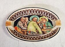 Vintage German Ashtray 2632 3 Men And Lady At Table picture