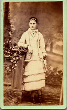 Antique c1860s CDV Photograph Woman Alton, Illinois by Fortin's Gallery picture