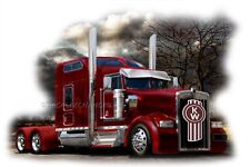 KENWORTH VINTAGE SEMI TRUCK STICKER GLOSS DECAL GARAGE LABEL MAN CAVE TOOLBOX picture