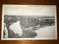 C.1920 LINEN POSTCARD SAC RIVER Meets OSAGE Near Osceola MO Unposted 251a picture