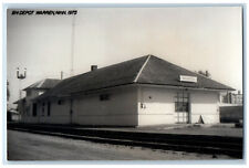 Warren Minnesota MN Postcard Entrance to BN Depot 1975 Unposted RPPC Photo picture