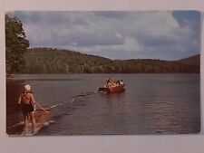 Water Skiing Behind A Speed Boat Binghamton New York Postcard picture