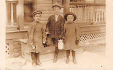 RPPC Three Young Rascals Merry Xmas From The Kleihauers La Salle Illinois 1911 picture