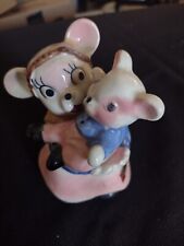 Vintage Mother Mouse With Baby Salt & Pepper set made in Japan picture