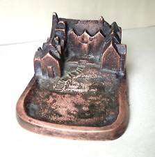 Vintage UC Berkeley Bowles Hall Copper Paperweight Ashtray Dish Class of 1933 picture