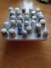 Vintage Lot of 29 Assorted Collectible Sewing Thimbles.  All Different. picture