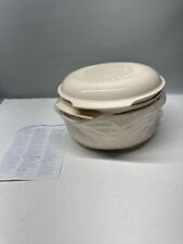 3 Piece Vintage Tupperware Microwave Stack Cooker  Steamer Almond Color picture