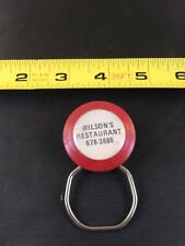 Vintage Wilson's Restaurant Keychain Key Ring Chain Fob Hangtag  *122-E picture