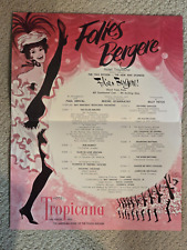 FOLIES BERGERE HOTEL TROPICANA LAS VEGAS NEVADA 1962 ILLUSTRATED PROGRAM POSTER picture