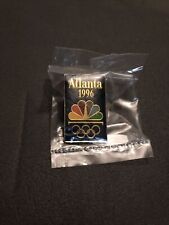 NBC 1996 Atlanta Summer Olympics Gold-Tone Media Lapel Pin NEW IN PACKAGE picture