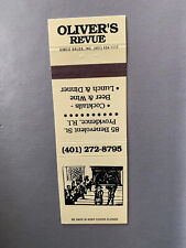 Vintage 1970s-1980s Oliver’s Revue Bar Restaurant Providence RI Matchbook Cover picture