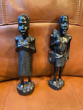 Man and Woman African ebony wood carving picture