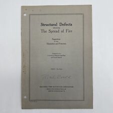 NFPA 1921 Structural Defects Influencing The Spread Of Fire Antique Guidebook picture