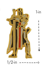 Masonic Knights Templar Pin- Knight in Full Regalia with Sword- New- Freemason picture