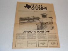 Texas Aviation News Houston September 1977 Rare Vintage Original Newspaper picture
