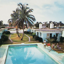Florida Sun Colonist Motel Postcard 1950s Fort Lauderdale Swimming Pool FL B1177 picture