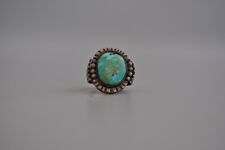 Old pawn  Navajo Sterling  Silver And Turquoise  Size 8 1/2 picture