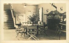 C-1910 Interior US Map Fireplace Snow Shoes RPPC Photo Postcard 11919 picture