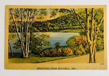 Greetings From Mitchell, Indiana Vintage Postcard Landscape picture