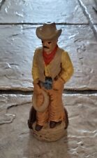 Stetson Ceramic Cowboy with Mustache & Rope Figurine Vintage picture