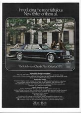 1979 Chrysler New Yorker Old Vintage 1978 Print Advertisement picture