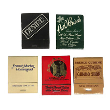 Vintage Matchbooks Lot of 5 Famous New Orleans Restaurants NOLA French Quarter picture