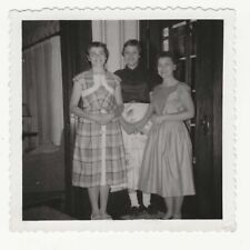 Vintage Snapshot Photo Three Beautiful Women Photograph picture