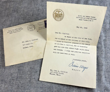 1948 William O'Dwyer Signed Letter w/ Envelope - Mayor of New York City picture