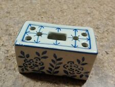 1940 Blue And White Faience Go Porcelain Bud Brick picture
