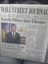 The Wallstreet Journal Thursday  February  24 2022.  Russia Moves Into Ukraine picture