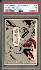 1966 Donruss Marvel Super Heroes #35 SPIDERMAN ROOKIE PSA 5 Next Time Change picture