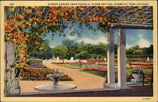 Chicago Illinois Humboldt Park Sunken Garden Pergola ~ 1938 C Porter Cecil WI picture