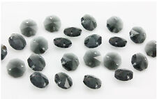 100Pcs 14mm Transparent Black Crystal Octagonal Beads Decoration Lighting Parts  picture