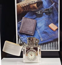Zippo U.S. Traditional Watch Clock Lighter Precision Equipment RARE TIME LITE 95 picture