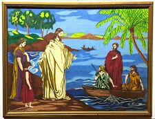 Original Painting Gallery Framed Jesus Preaching Fisherman Sea Fine Art picture