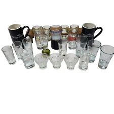 Lot of 22 shot glasses Wild Spirit, Patron, Sobieski, Jack Daniels & more picture