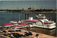 McDonalds River Boat Restaurant Old Cars St Louis Missouri Continental Postcard picture