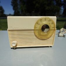 Westinghouse Tube Radio Model H379T5 AM No Cracks Works Loud Volume White picture