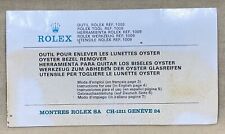 ROLEX Oyster Bezel Remover Booklet Instructions Manual Tool Ref: 1009 OEM / picture