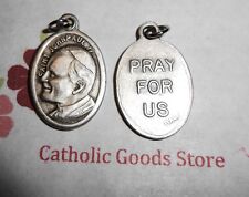 Saint St John Paul II - Oxidized Silver tone Italian 1 inch Medal  picture