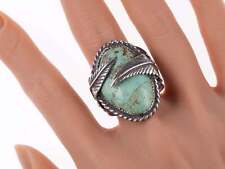 sz12.5 Large Vintage Navajo Sterling, turquoise ring picture