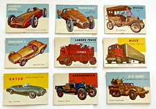 1954 Topps WORLD on WHEELS Trading Cards (9) Autos/Trucks Lot #15 EX picture