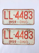 1959 Ohio license plate pair - Original picture