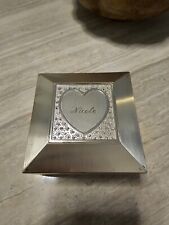 Things Remembered Jewelry Trinket Square Box with Rhinestones Heart (Nicole)name picture