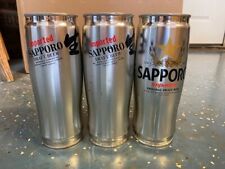 3 different crimped steel 22oz beer cans from Sapporo Brewing, imported picture